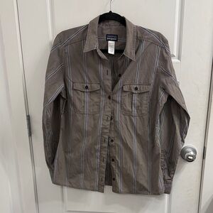 Patagonia Button Down Striped Long Sleeve Shirt Size 12